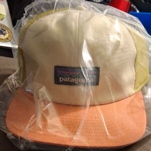 Patagonia Cream and Peach Trucker Hat